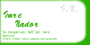 imre nador business card